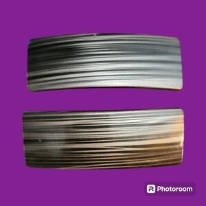 VTG GOODY 1990s Metallic Silver Large Barrettes